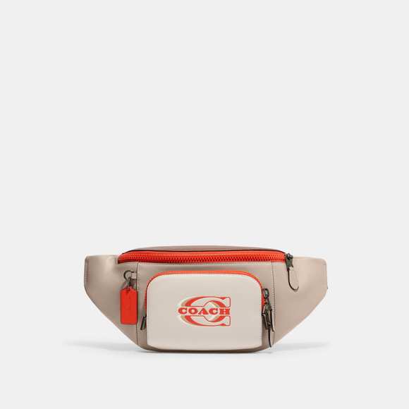 NWT Coach Outlet Track Belt Bag In Colorblock With Coach Stamp - Picture 1 of 5